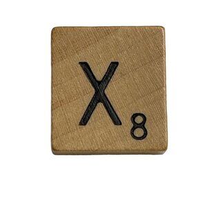Scrabble Game Piece Letter X Replacement Wood Tile Genuine Standard Edition mq